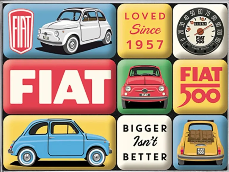 Nostalgic-Art Magnet-Set Fiat 500 Loved Since 1957
