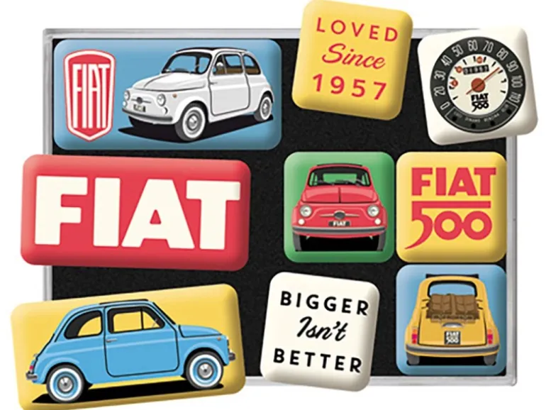Nostalgic-Art Magnet-Set Fiat 500 Loved Since 1957