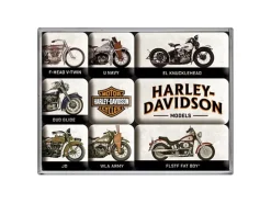 Nostalgic-Art Magnet-Set Harley Davidson Model Chart 9 Stück