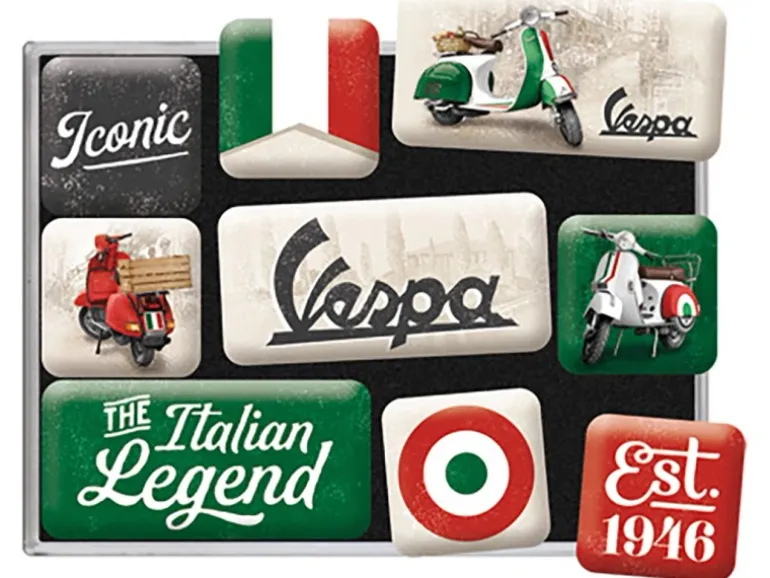 Nostalgic-Art Magnet-Set Vespa Italian Legend