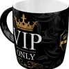 Nostalgic-Art Tasse VIP Only 9 cm x 8,5 cm x 8,5 cm Schwarz