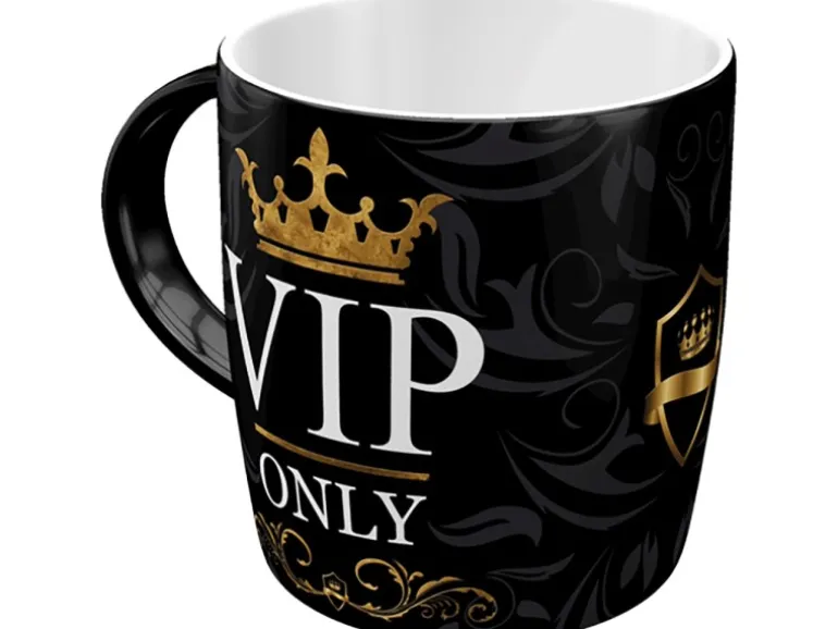 Nostalgic-Art Tasse VIP Only 9 cm x 8,5 cm x 8,5 cm Schwarz