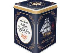Nostalgic-Art Teedose Traditional English Teas 9,5 x 7,5 x 7,5 cm Dunkelblau