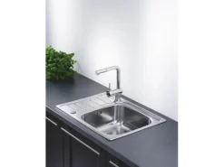 OBI Einbauspüle Quadra Single 65 Edelstahl eckig