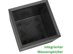 Ondis24 Pflanzkübel 40 Caro Rollen 100 Prozent Anthrazit Blumentopf Pflanzgefäß