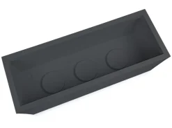 Ondis24 Pflanzkübel Blumenkübel Graphit 57 L Anthrazit - Doppelpack Blumentopf Pflanzgefäß