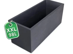 Ondis24 Pflanzkübel Vulkan 100 Blumentopf Doppelwandig Anthrazit Blumentopf Pflanzgefäß