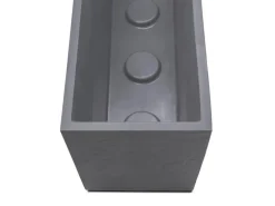 Ondis24 Pflanzkübel Vulkan 100 Pierre HellGrau Blumentopf Pflanzgefäß