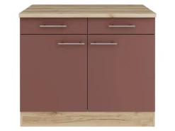 OPTIFIT Bari407 Küchen-Unterschrank 100 cm Rostrot