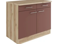 OPTIFIT Bari407 Küchen-Unterschrank 100 cm Rostrot