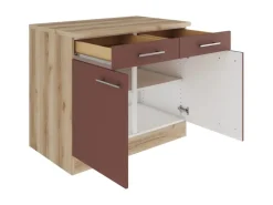 OPTIFIT Bari407 Küchen-Unterschrank 100 cm Rostrot