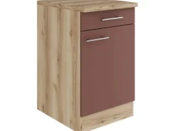 OPTIFIT Bari407 Küchen-Unterschrank 50 cm Rostrot