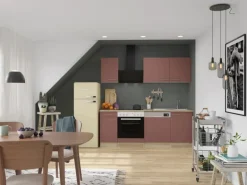 OPTIFIT Bari407 Küchenzeile 210 cm ohne E-Geräte Rostrot