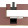 OPTIFIT Bari407 Küchenzeile 270 cm ohne E-Geräte Rostrot
