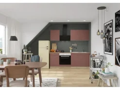 OPTIFIT Bari407 Küchenzeile 210 cm Rostrot