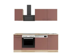 OPTIFIT Bari407 Küchenzeile 210 cm Rostrot