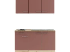 OPTIFIT Bari407 Miniküche 150 cm Rostrot
