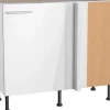 Optifit Eck-U-schrank f. Geschirrsp. Rurik986 100/65x87x58,4 cm Weiß Gl. Weiß M.