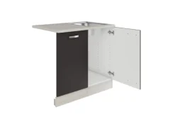 OPTIFIT Faro220 Küchen-Spülenschrank-Set Anthrazit