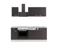 OPTIFIT Faro220 Küchenzeile 210 cm Anthrazit