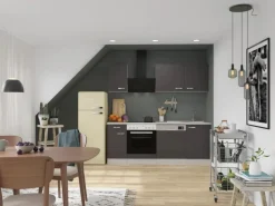 OPTIFIT Faro220 Küchenzeile 210 cm Anthrazit