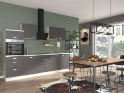 OPTIFIT Faro220 Küchenzeile 270 cm ohne E-Geräte Anthrazit