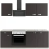 OPTIFIT Faro220 Küchenzeile 210 cm ohne E-Geräte Anthrazit