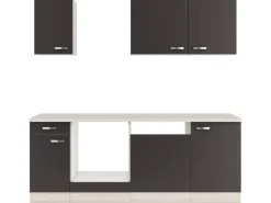 OPTIFIT Faro220 Küchenzeile 210 cm ohne E-Geräte Anthrazit