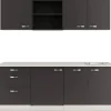 OPTIFIT Faro220 Küchenzeile 210 cm Anthrazit