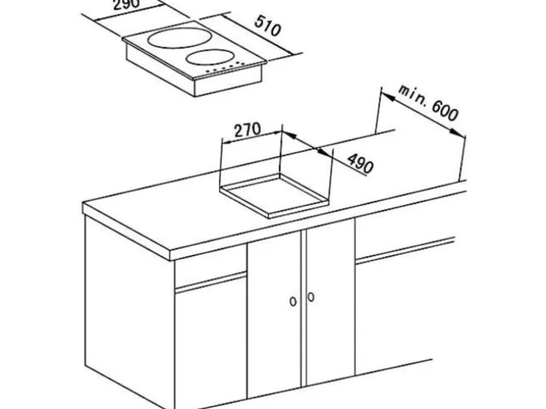 OPTIFIT Faro220 Miniküche 150 cm Anthrazit