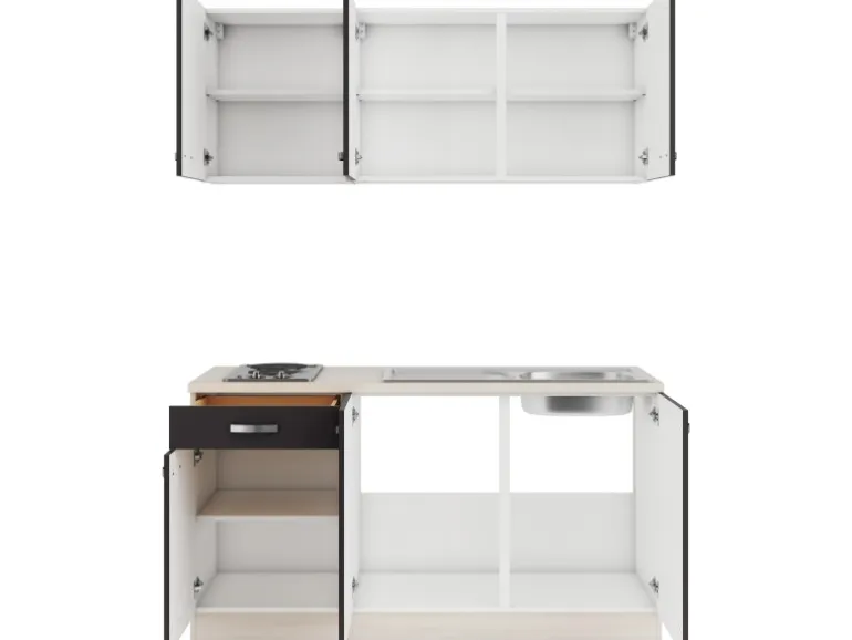 OPTIFIT Faro220 Miniküche 150 cm Anthrazit