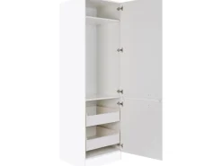 Optifit Hochschrank Salo214 60 cm x 206,8 cm x 57,1 cm Weiß
