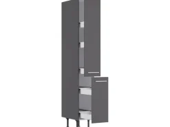 Optifit Küchen-Apothekerschrank Ingvar420 30cmx 211,8cmx 58,4cm Anthrazit Matt