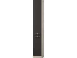 Optifit Küchen-Apothekerschrank Faro220 30cm x 206,8cm x 57,1cm Anthrazit-Braun
