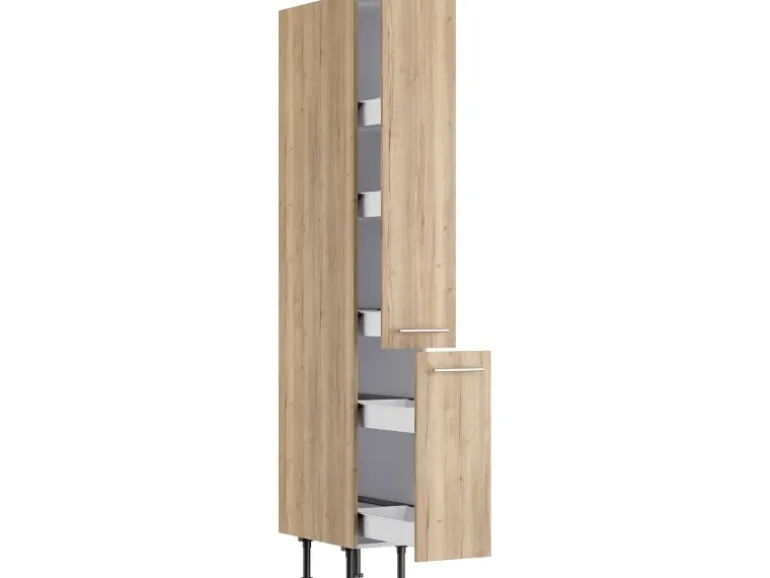 Optifit Küchen-Apothekerschrank Erik290 30 cm x 211,8 cm x 58,4 cm Wildeiche