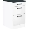 Optifit Küchen-Auszugsunterschrank Salo214 50 cm Weiß