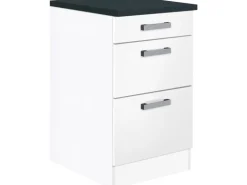 Optifit Küchen-Auszugsunterschrank Salo214 50 cm Weiß