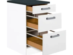 Optifit Küchen-Auszugsunterschrank Salo214 50 cm Weiß