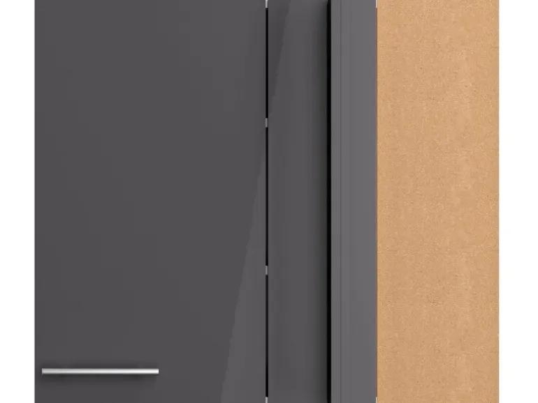 Optifit Küchen-Eckoberschrank Jonte984 80/45 x 70,4 x 34,9cm Anthrazit Wildeiche