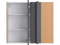 Optifit Küchen-Eckoberschrank Jonte984 80/45 x 70,4 x 34,9cm Anthrazit Wildeiche