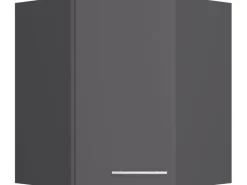 Optifit Küchen-Eckoberschrank Ingvar420 60/60cm x 70,4cm x 34,9cm Anthrazit/Matt