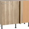 Optifit Küchen-Eck-Unterschrank Erik290 100/65 x 87 x 58,4 cm Wildeiche