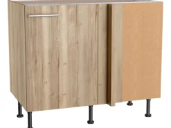 Optifit Küchen-Eck-Unterschrank Erik290 100/65 x 87 x 58,4 cm Wildeiche