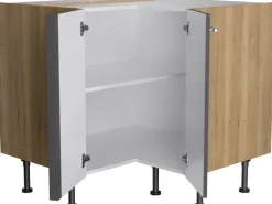 Optifit Küchen-Eck-Unterschrank Jonte984 90/90cmx57cmx58,4cm Anthra.-WildEiche