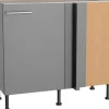 Optifit Küchen-Eck-Unterschrank Mats825 100/65 x 87 x 58,4 cm Basaltgrau