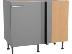 Optifit Küchen-Eck-Unterschrank Mats825 100/65 x 87 x 58,4 cm Basaltgrau
