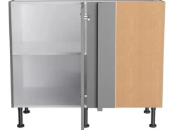 Optifit Küchen-Eck-Unterschrank Mats825 100/65 x 87 x 58,4 cm Basaltgrau