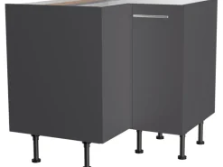 Optifit Küchen-Eck-Unterschrank Ingvar420 90/90cmx 57cmx 58,4cm Anthrazit Matt