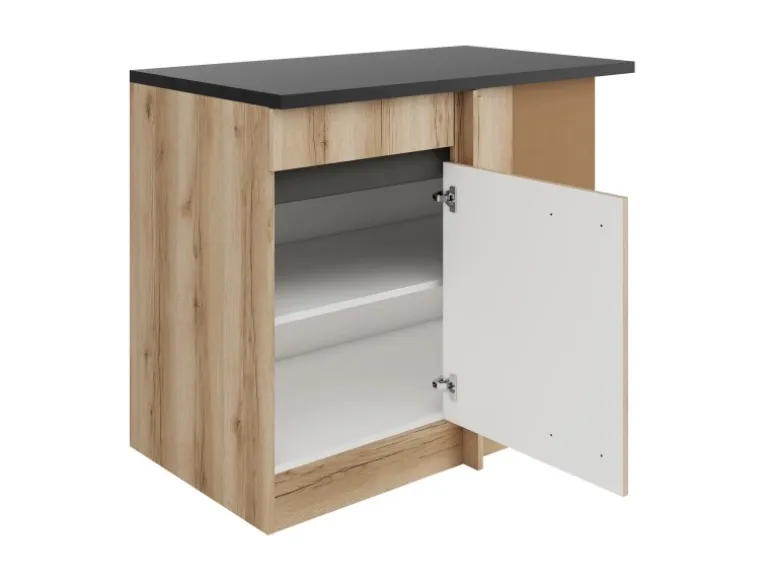 Optifit Küchen-Eck-Unterschrank 100 x 88 x 60 cm Kaya290 Wildeiche Nachbildung