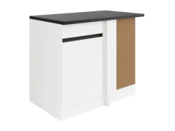 Optifit Küchen-Eck-Unterschrank 100 x 88 x 60 cm Luca932 Weiß Anthrazit